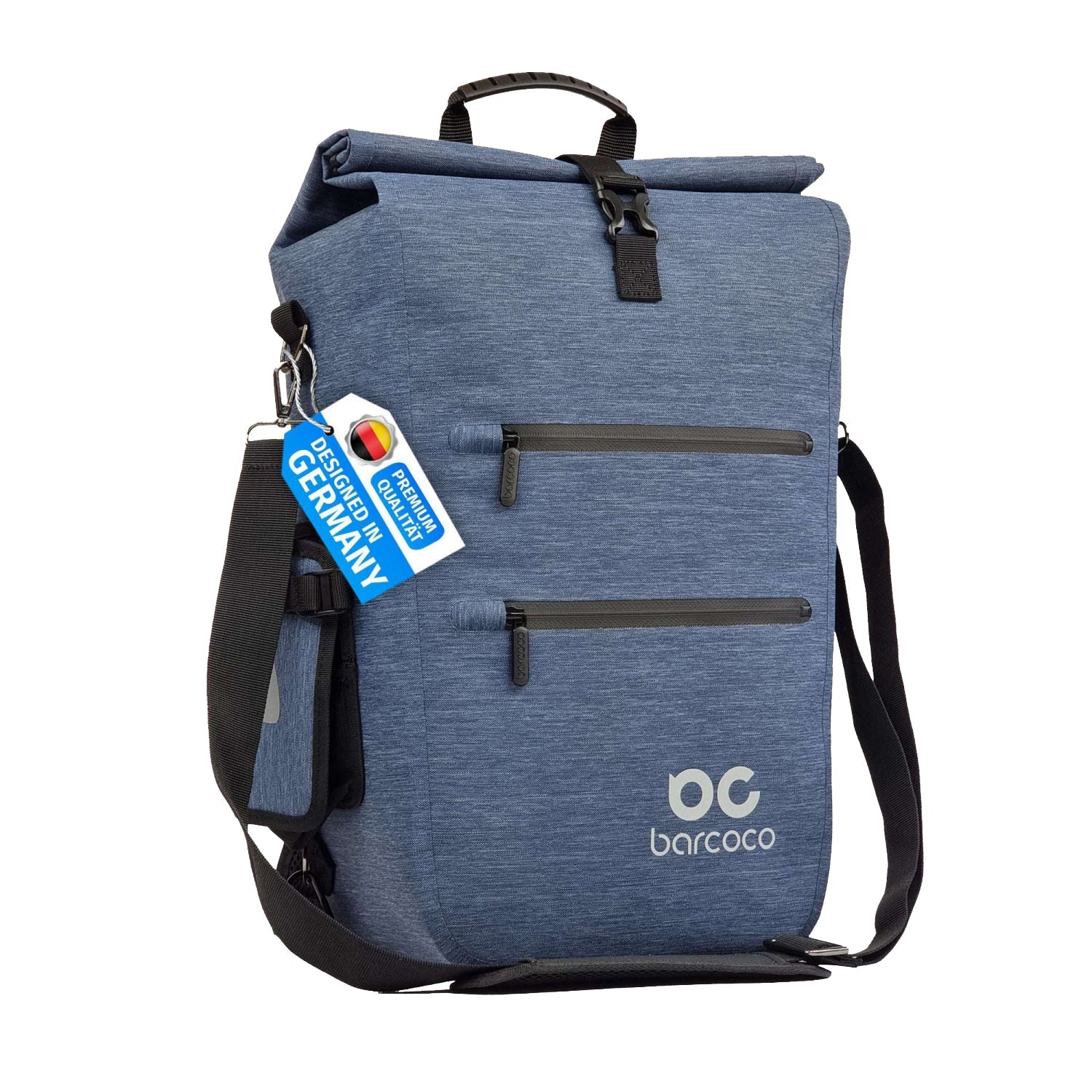 barcoco gepäckträgertasche rucksack blau