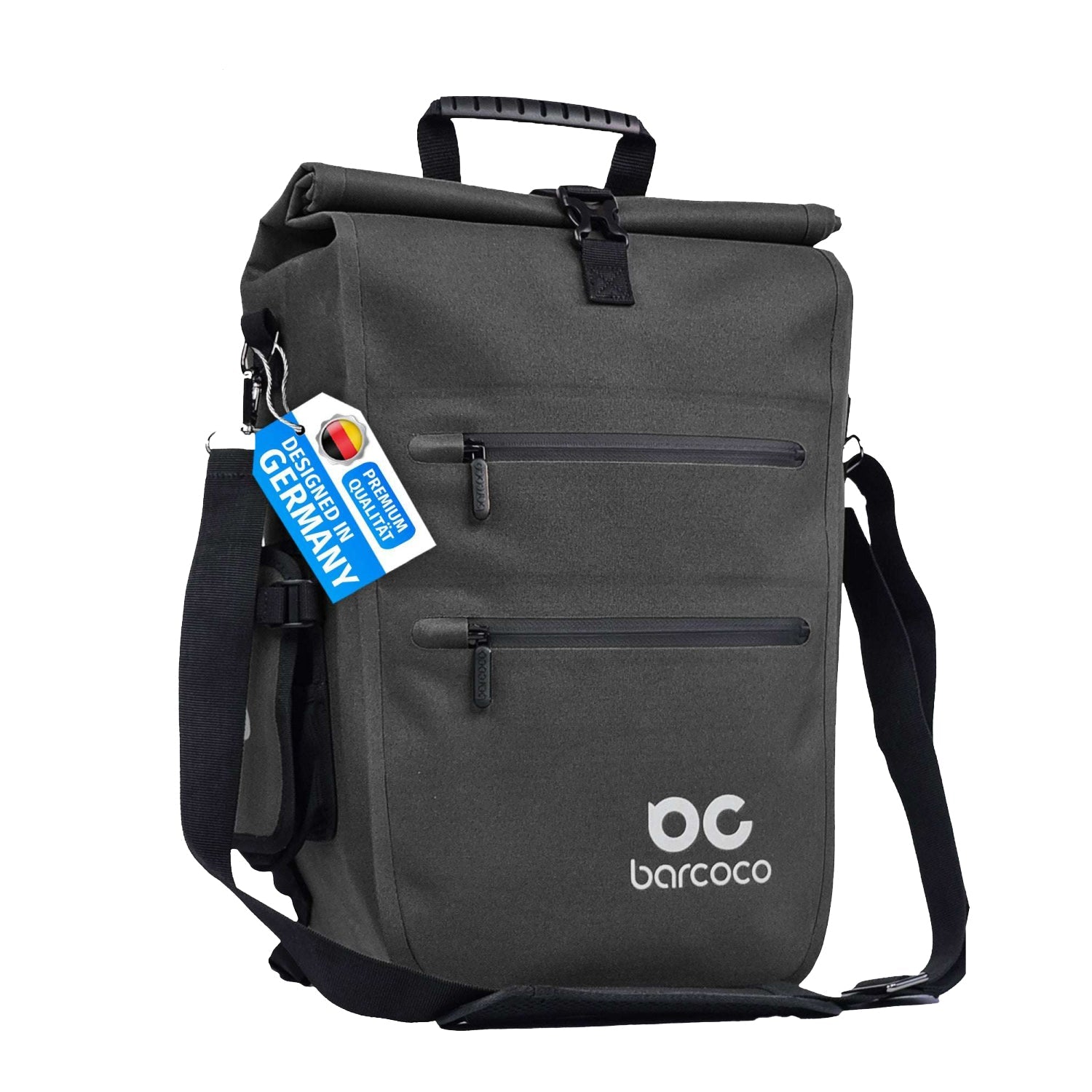 barcoco gepäckträgertasche rucksack schwarz