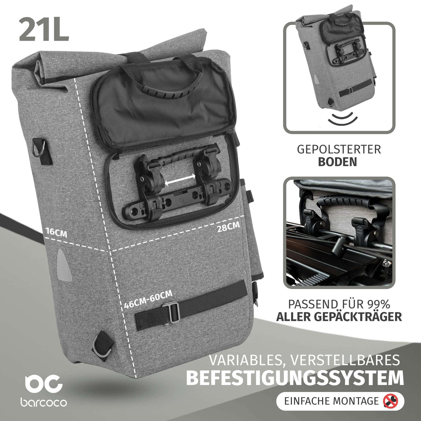 Fahrradtasche Gepäckträger rucksack