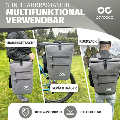 Fahrradtasche für Gepäckträger rucksack