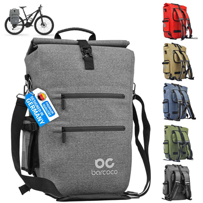 Barcoco Fahrradtasche für Gepäckträger, 100% wasserdicht - Grau