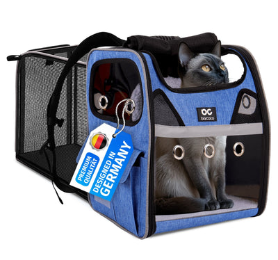 Barcoco Haustier-Rucksack Katzenrucksack Hunderucksack in Blau