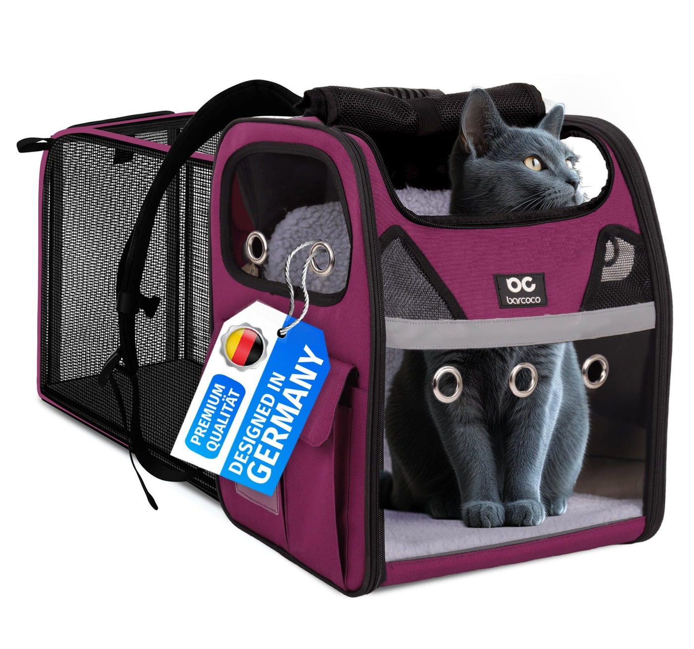 Barcoco Haustier-Rucksack Katzenrucksack Hunderucksack in Lila