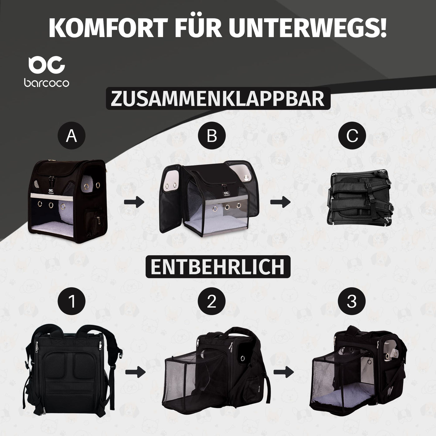 katzenrucksack mit stauraum